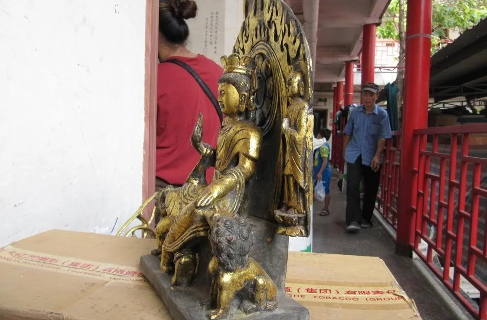 12 &quotКитай Северная Вэй Бронзовый Gild Кван инь гуаньинь Бодхисаттвы Статуя