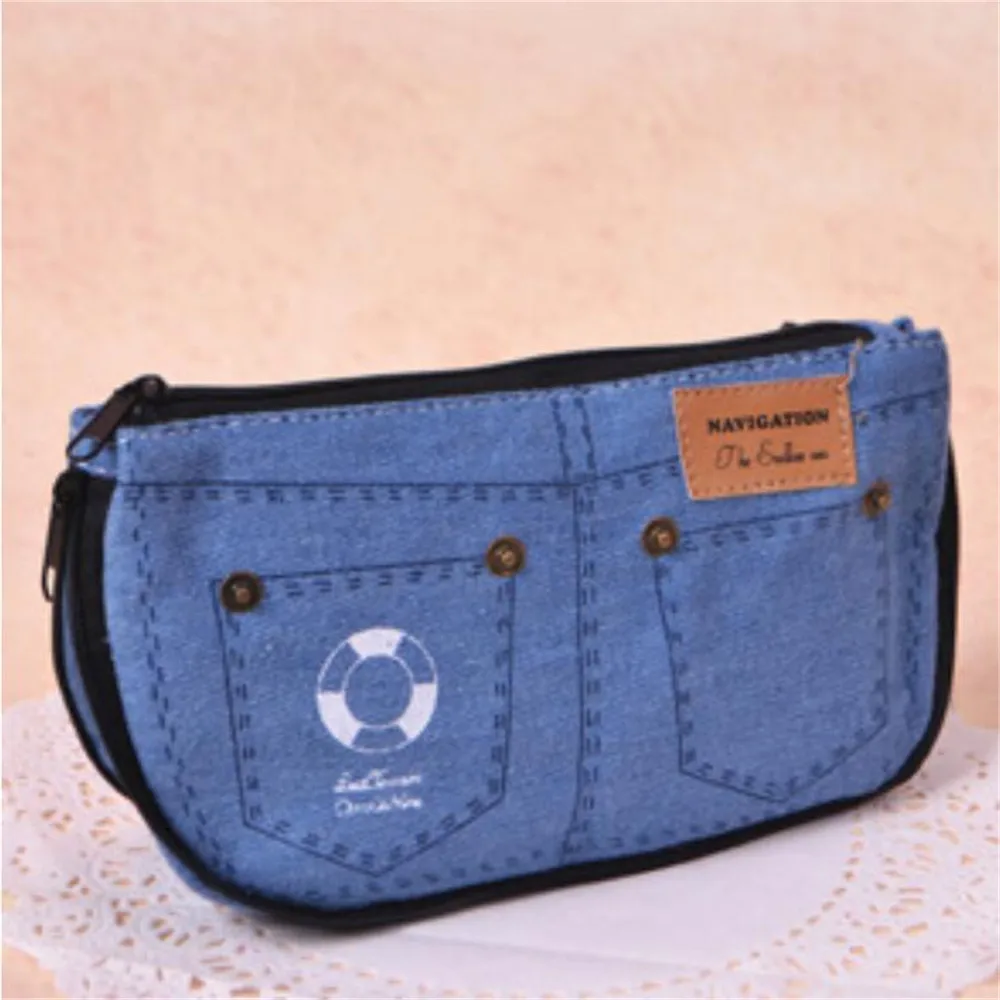 1 шт. милые модные джинсовые джинсы большой емкости школьные принадлежности