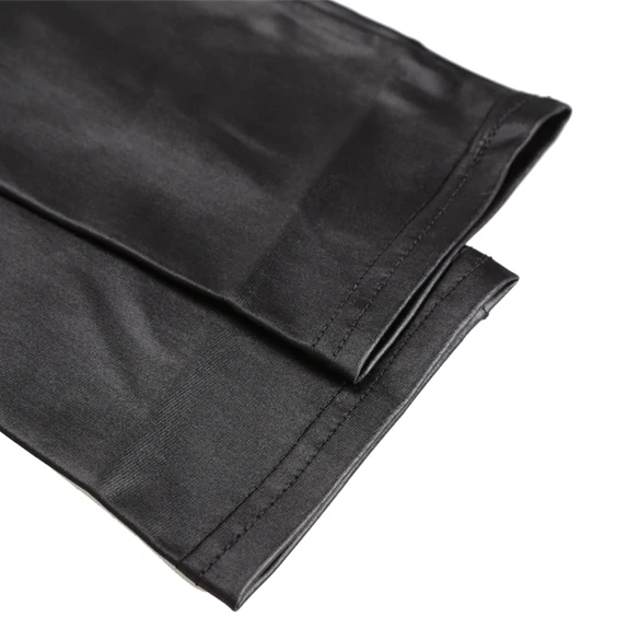 Женские брюки 2017 женские модные кружевные лоскутные из искусственной кожи