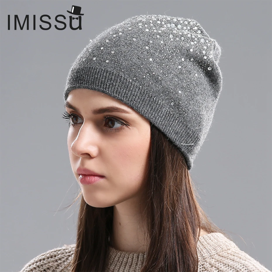 Женская зимняя шапка маска с кристаллами однотонная|masking cap|women winter hatwinter hat |