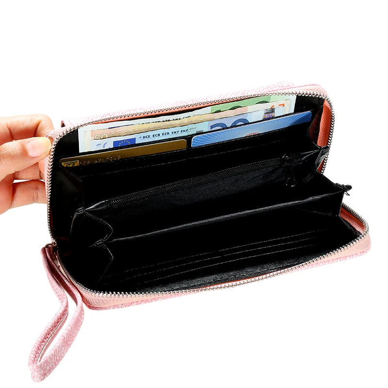 Большой женский кошелек из искусственной кожи для монет роскошный фирменный