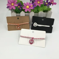 50 pcs 3 color kraft paper rectangular hairpin bracelet hand rope packaging display card diy handmade jewelry price tag