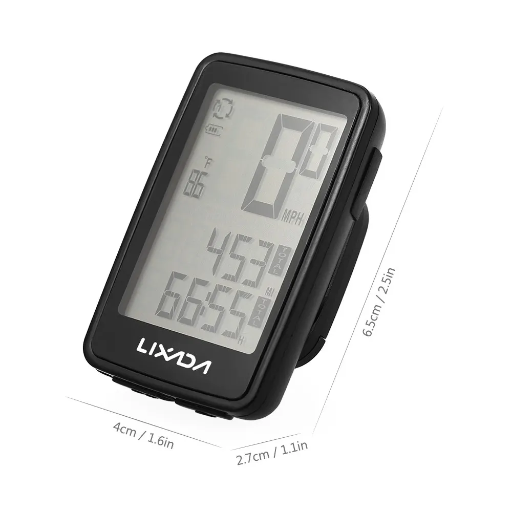 Lixada, беспроводной Велосипедный компьютер, спидометр, многофункциональный, для велоспорта, водонепроницаемый, для велосипеда, измерительный прибор, MTB, дорожный велосипед, одометр