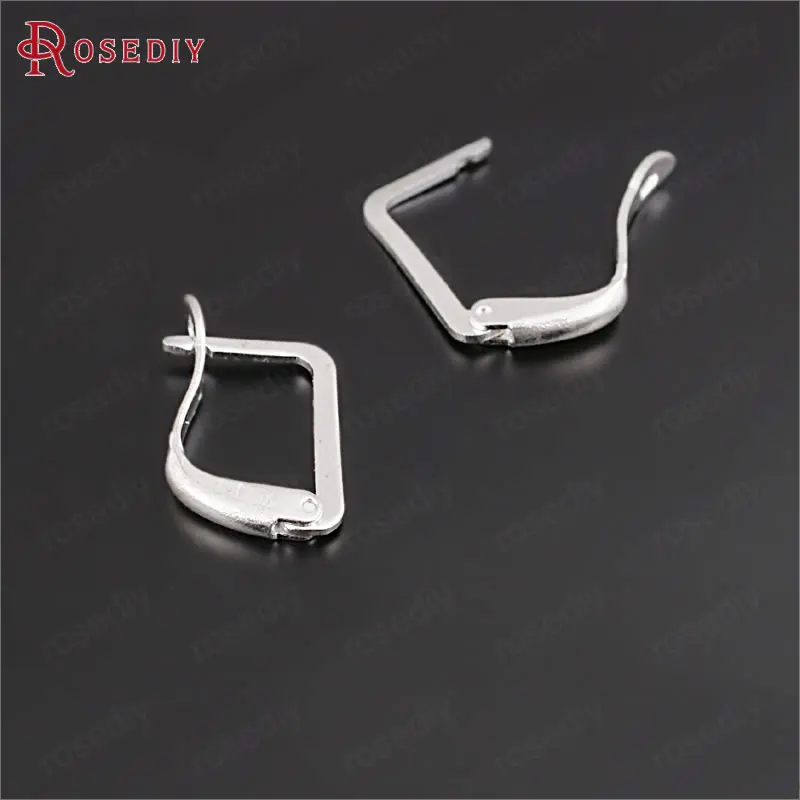 (27897)20PCS 20x12MM Silver Color Plated Brass Earring Hook Diy Jewelry Findings Accessories Wholesale | Украшения и аксессуары