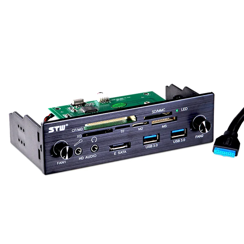 En Labs 5 25 &quotPC компьютер спереди Панель USB 2 0 Card Reader MD SD/MMC XD TF M2 MS 64 г CF w/Скорость