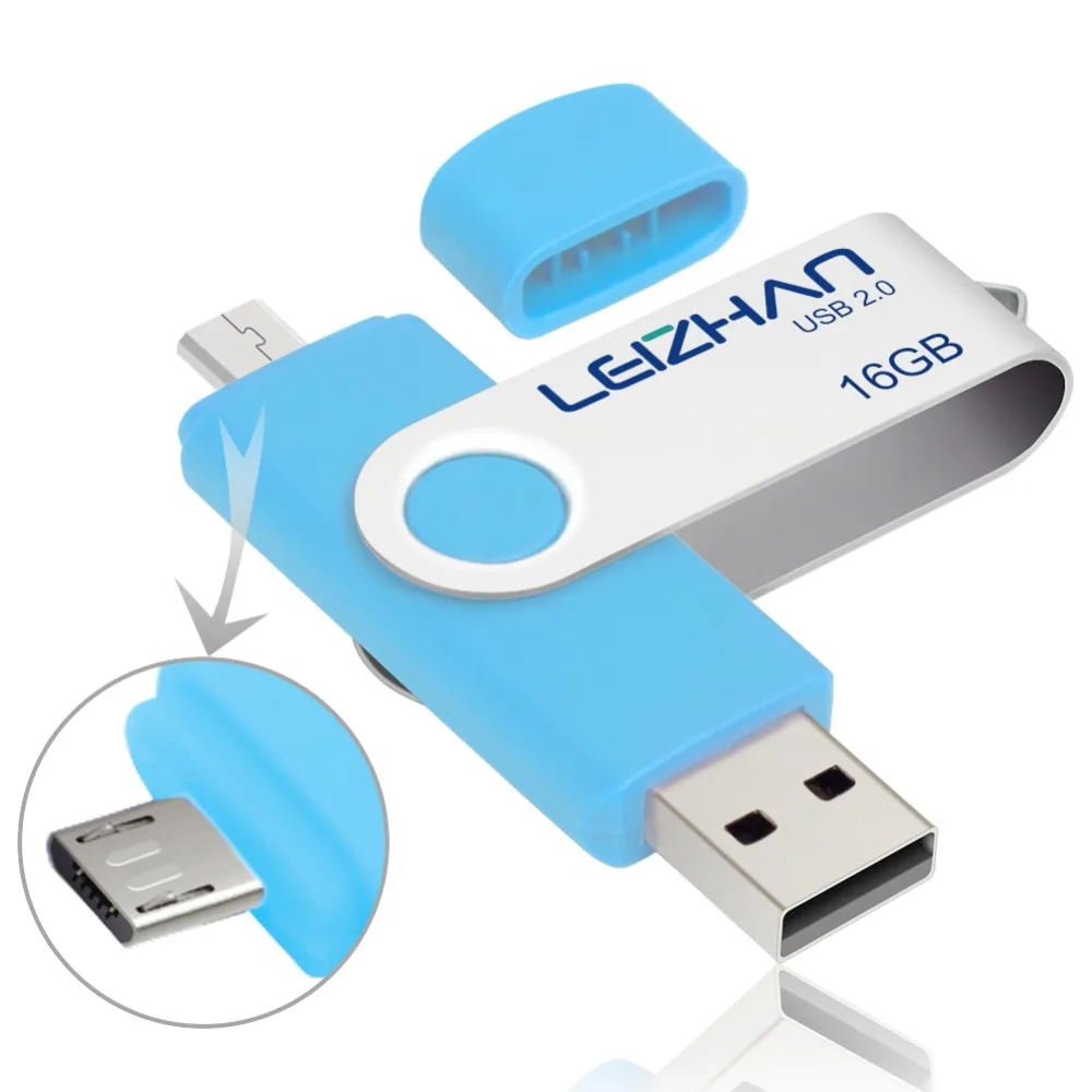 Флеш накопитель LEIZHAN OTG USB карта памяти для Samsung Galaxy S7/S6/S5/S4/S3/Xiaomi/Meizu/HTC/Nokia/Moto/Huawei