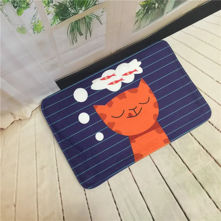 Cat Doormat Floor Mat Anti-slip Water Absorption Carpet Kitchen Door Kitrchen Toilet Tapete Rug Porch | Дом и сад