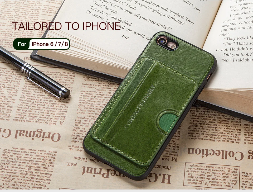 Кошелек с отделением для кредитных карт чехол для телефона Fundas для iPhone 7 8 Роскошный чехол из натуральной кожи противоударный чехол для iPhone 8 7 Чехол