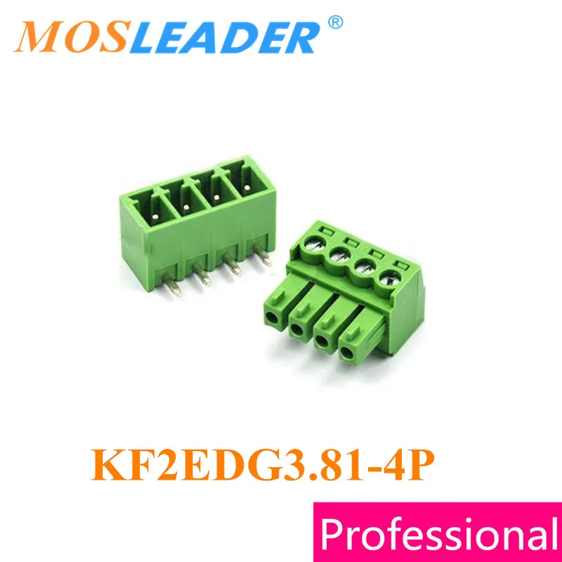 Mosleader 100 шт KF2EDG3.81 4P согнутых штифтов 3 81 мм 4 штепсельная вилка интервал высокое