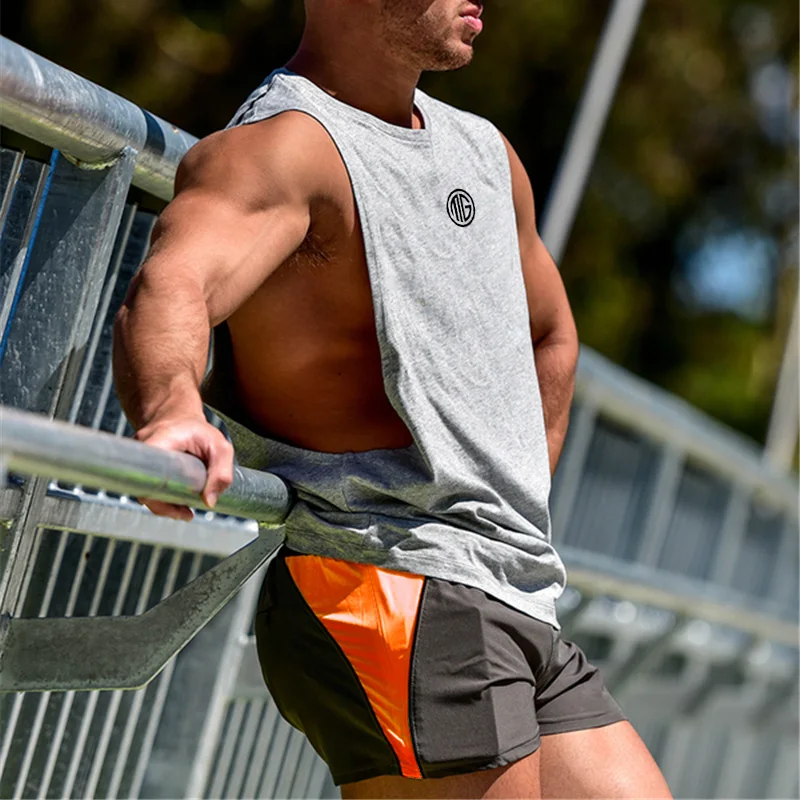 

Muscleguys New Brand Clothing Bodybuilding Fitness Gyms Stringer Tank Top Men Muscle Vest Sportswear Cotton Undershirt