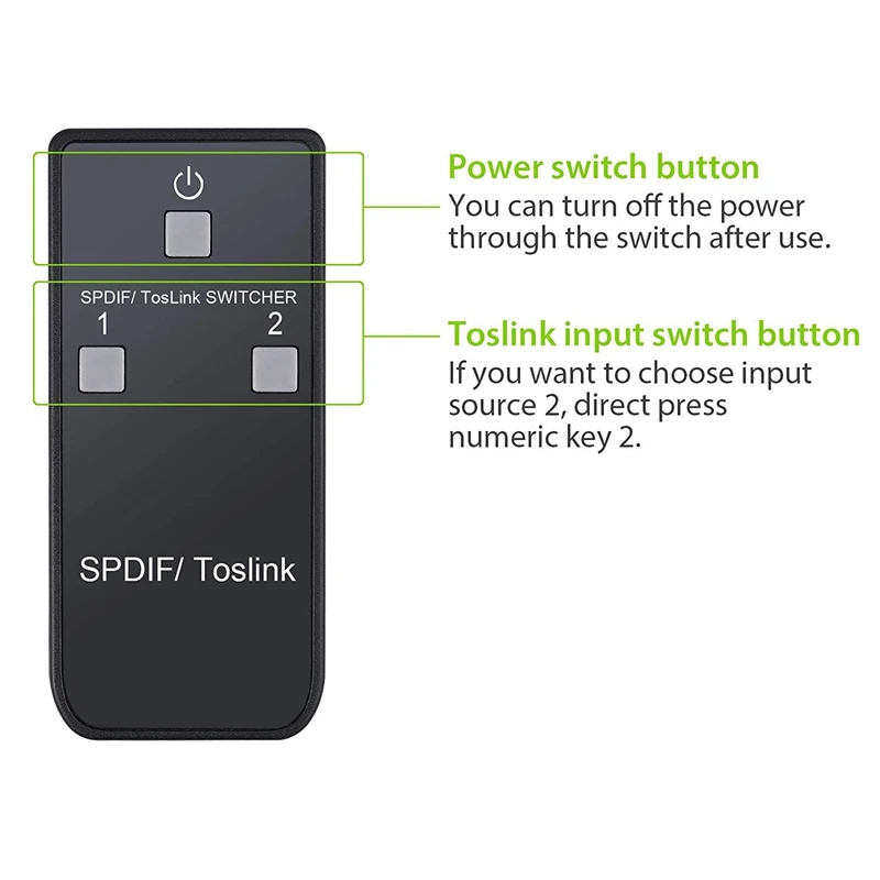 AAAJ Spdif/Toslink цифровой волоконно оптический аудио коммутатор 2X1 с