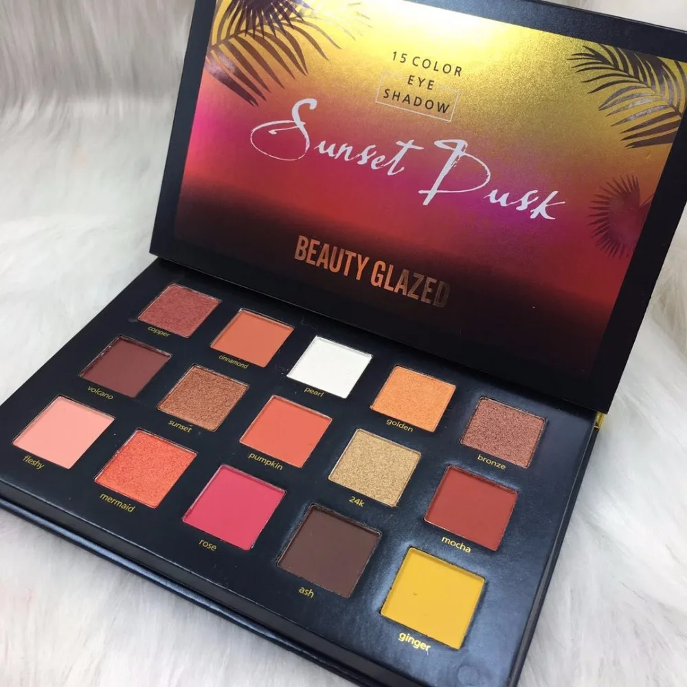 Красота глазированные теплые телесные 15 видов цветов Тени для век Палитра