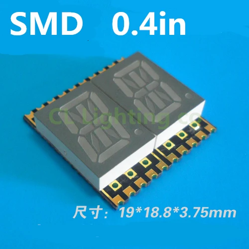 Smd цифровая трубка 0 4 дюйма красный 16 сегментный smd светодиодный дисплей Nixie 2 бит