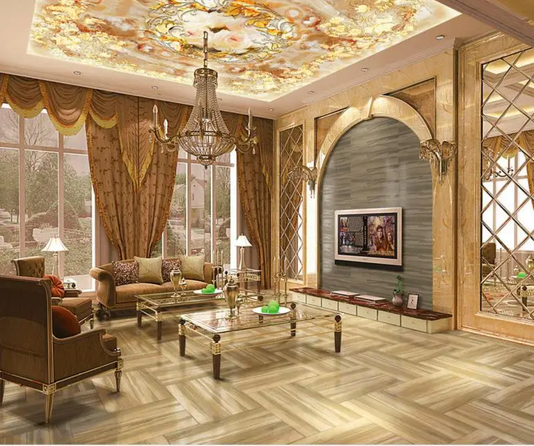 Пользовательские розы 3d потолочные обои гостиная спальня фон настенная стикер