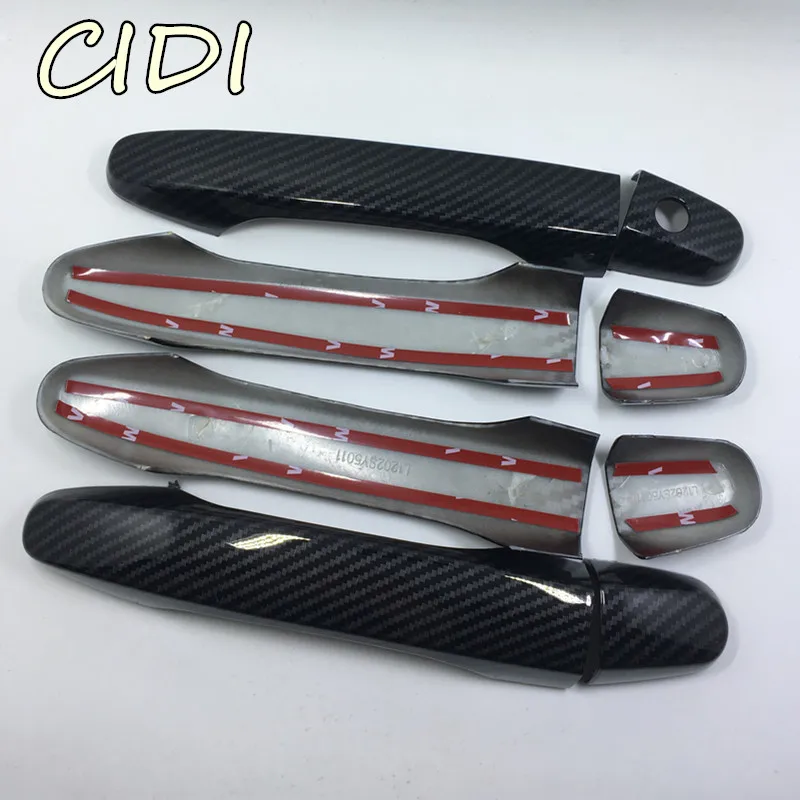 NEW CARBON FIBRE LOOK ABS DOOR HANDLE COVER TRIM FOR 2012 2013 2014 2015 HONDA CIVIC CRV CAR STYLING ACCESSORIES | Автомобили и