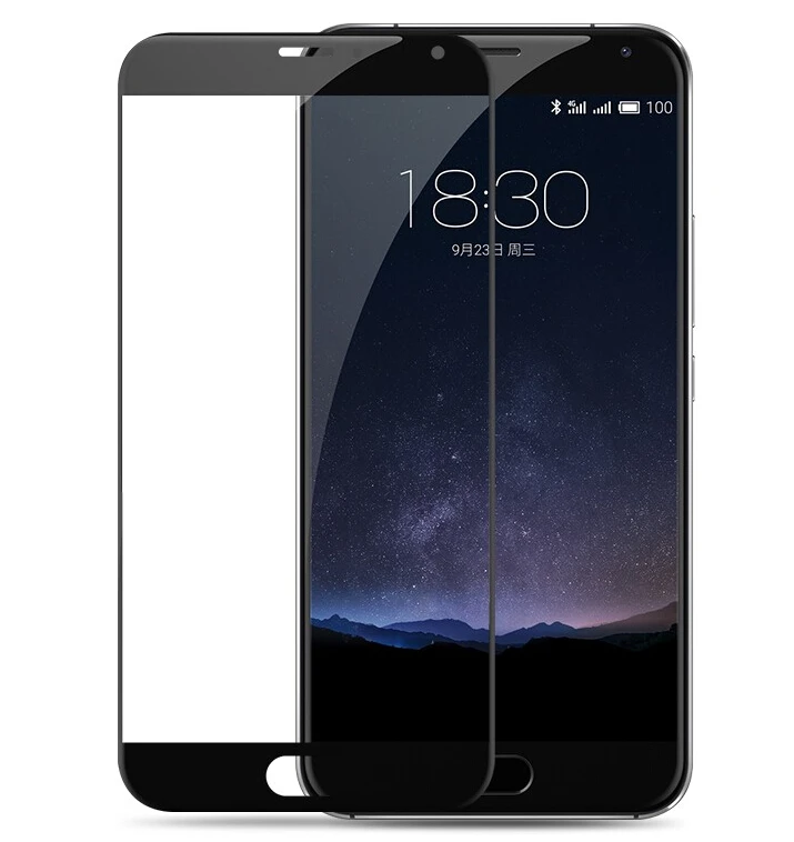 High Quality Black 0.2mm Fully Cover Anti-ExplosionTempered Glass Screen Film Protector For Meizu PRO 5 Mx5 Pro 5.7inch