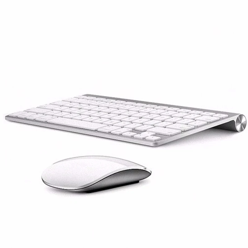 Русская клавиатура ультра-тонкая беспроводная мышь комбо 2 4G для Apple стиль Mac Win