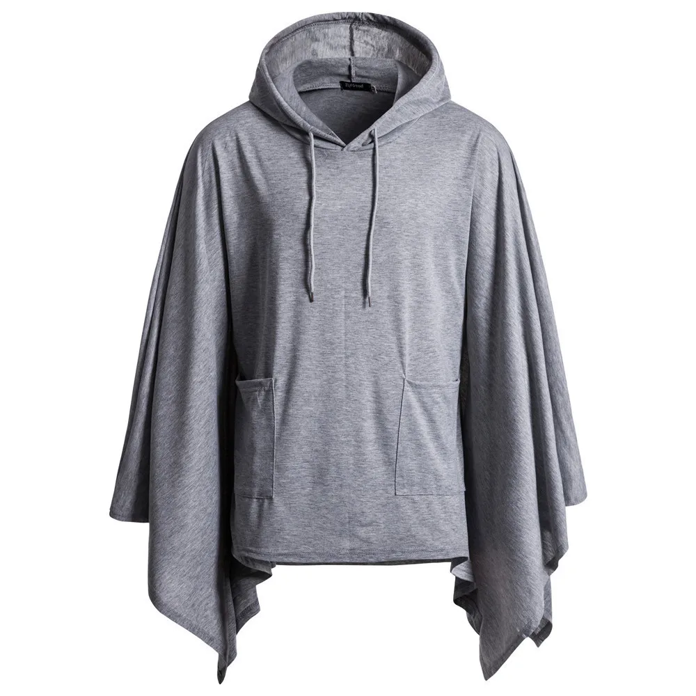 2019 весна лето мужской модный Тренч с капюшоном повседневный рукавом летучая мышь