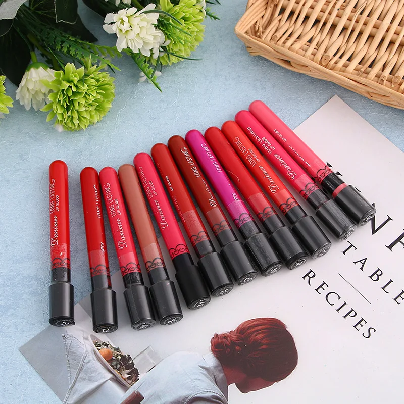 Матовая Фирменная помада, макияж Labiales 13 цветов Maquiagem длинный прочный batom водонепроницаемый Maquillaje Velet Pintalabios