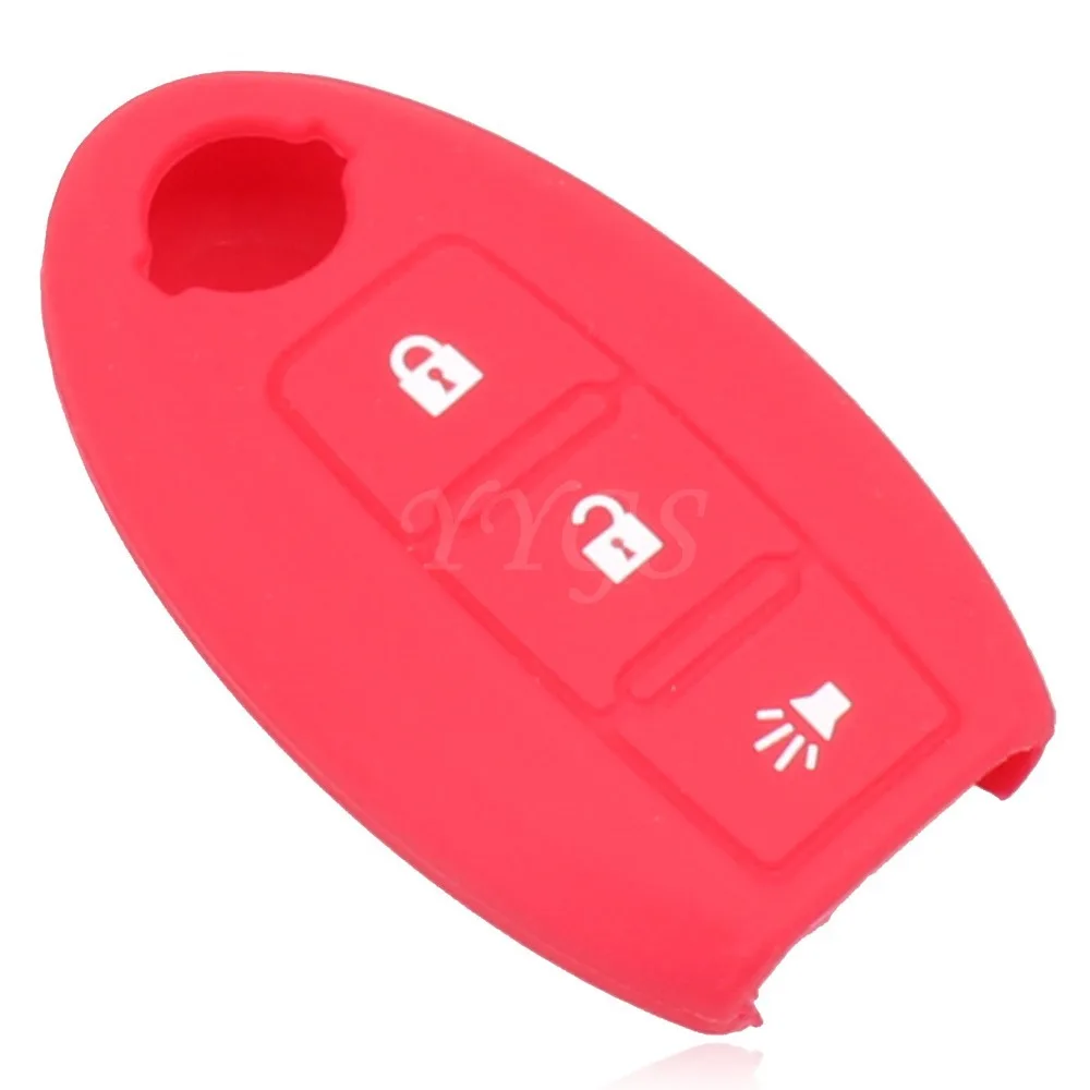 Новый автомобильный силиконовый чехол для ключей 3 вида цветов Smart Nissan X Trail Qashqai
