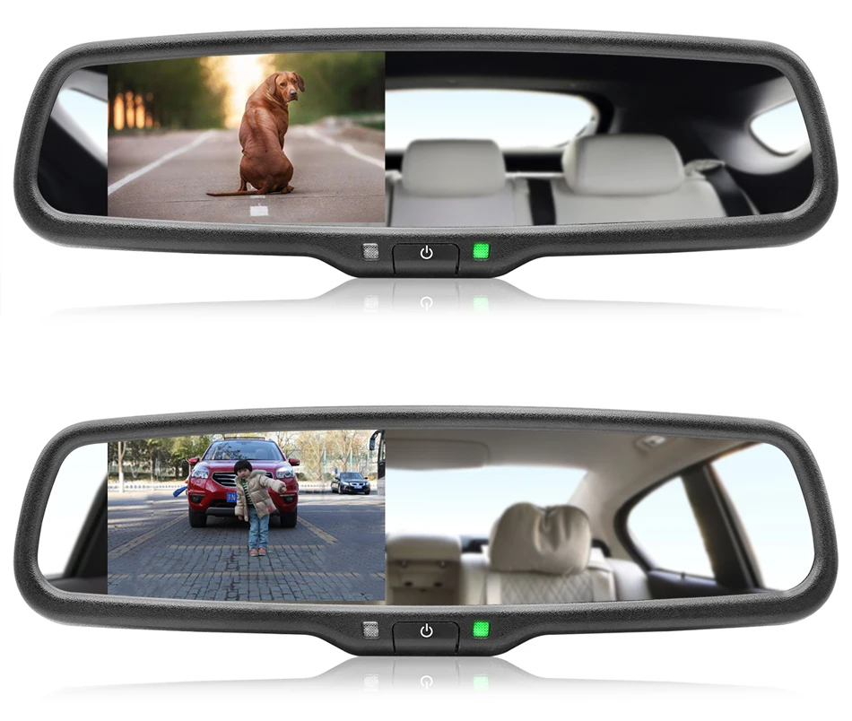 GreenYi 4," lcd OEM Автомобильное зеркало заднего вида монитор парковки и обратная помощь с светодиодный ночного видения заднего вида резервная камера автомобиля