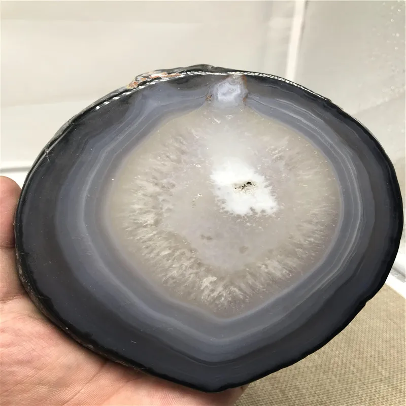 450-500gNatural полосчатый Агат кусочки кристалла Geode дисплей отличный узор | Дом и сад