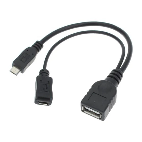 2 в 1 OTG микро USB узловой блок питания Y Разветвитель адаптер к 5 контактному