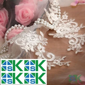 10 шт./упак. 24 см * свадебное платье lace аппликация DIY свадебный головной убор