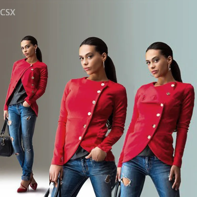 Женская приталенная куртка стильный жакет разных размеров на весну и осень 2018|women