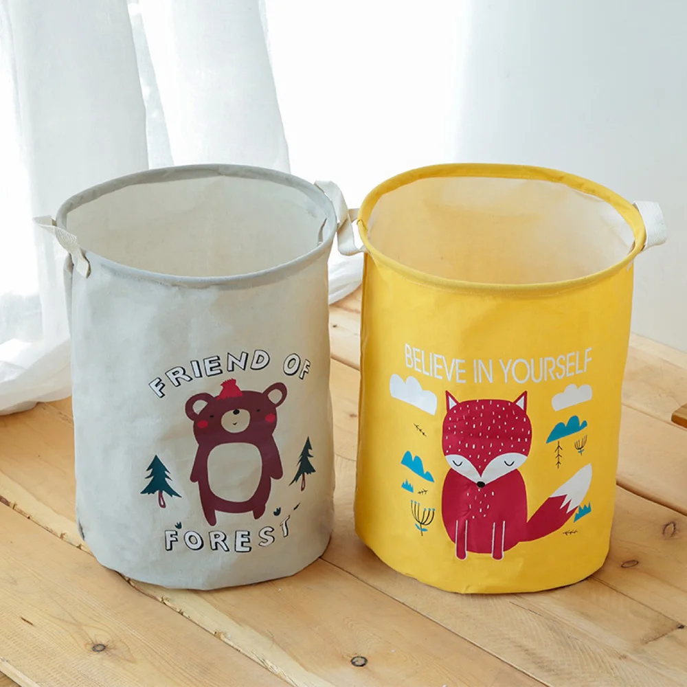 Корзина для хранения игрушек с милыми животными корзина белья милым мультяшным