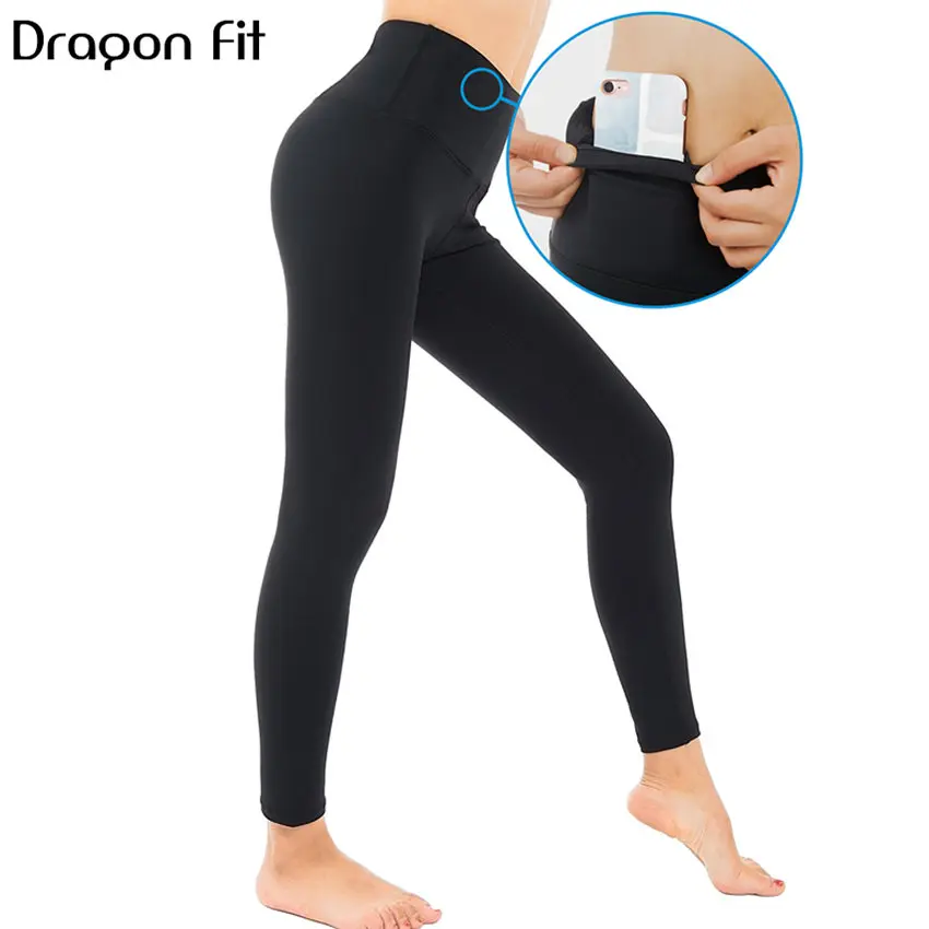 Леггинсы для йоги Dragon Fit женские леггинсы с внутренним карманом Lulu спортивные
