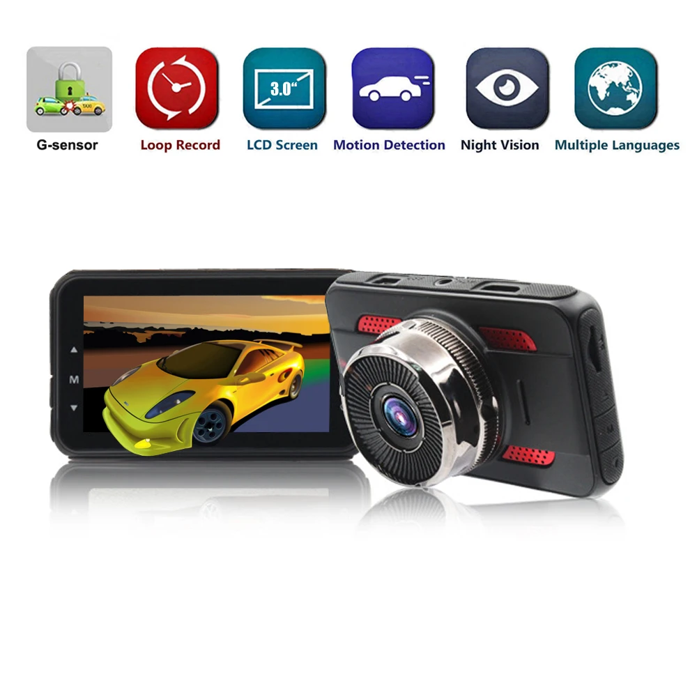Видеорегистратор AZGIANT 3 дюйма A8 1080P TFT HD G датчик широкий угол обзора 170 градусов