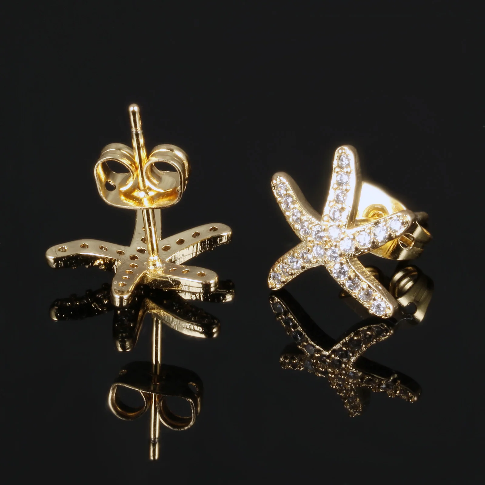 ААА Стразы Морская звезда моды Металл уха серьги-гвоздики ASOS для Для женщин