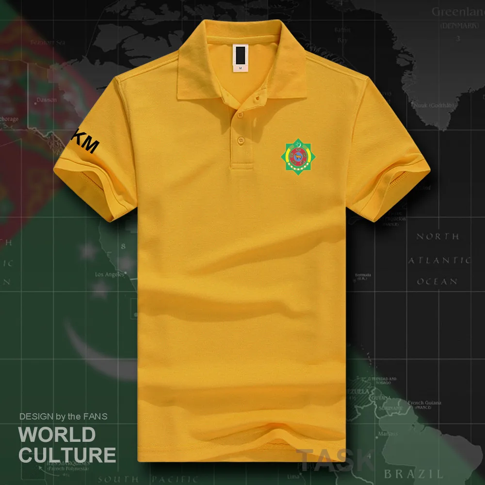 Turkmenistan Turkmen TKM polo shirts men short sleeve white brands printed for country fashion cotton nation team flag 20