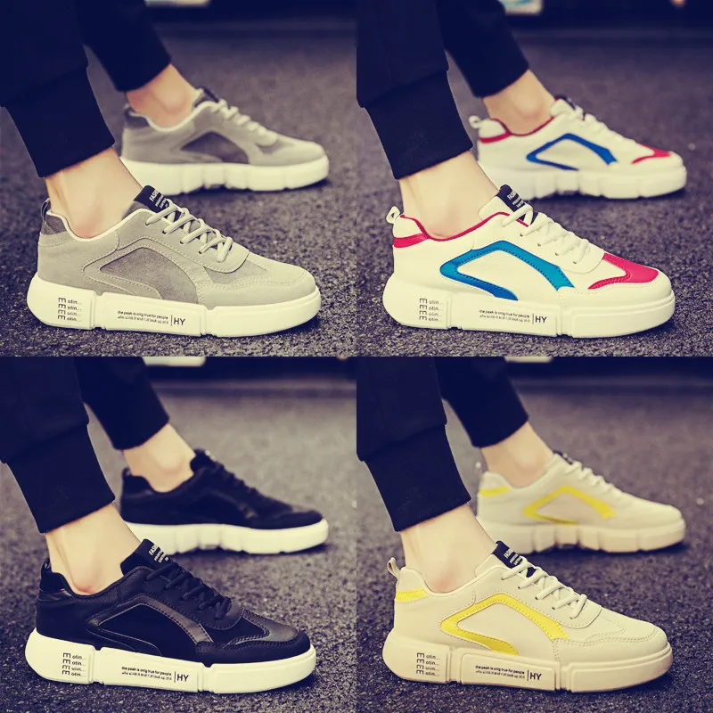 OLOMM Men Shoes Spring Autumn Casual Leather Flat Lace-up Low Top White Male Sneakers tenis masculino adulto | Обувь