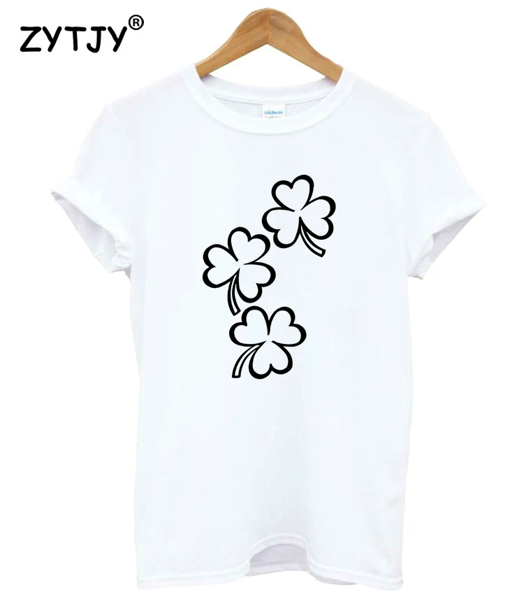 

Lucky Clover Print Women Tshirt Cotton Casual Funny t Shirt For Lady Girl Top Tee Hipster Tumblr Drop Ship HH-111