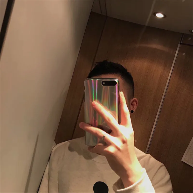 Роскошный Радужный блестящий чехол для телефона для iphone 8 X XS, классный лазерный цветной чехол для iphone 7, 6, 6S Plus, мягкий силиконовый чехол из ТПУ
