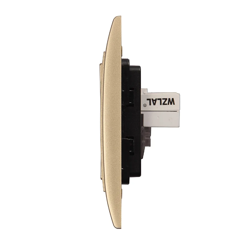 MVAVA RJ45 PC сеть + RJ11 TEL розетка роскошный ПК Золотой панельный разъем универсальный