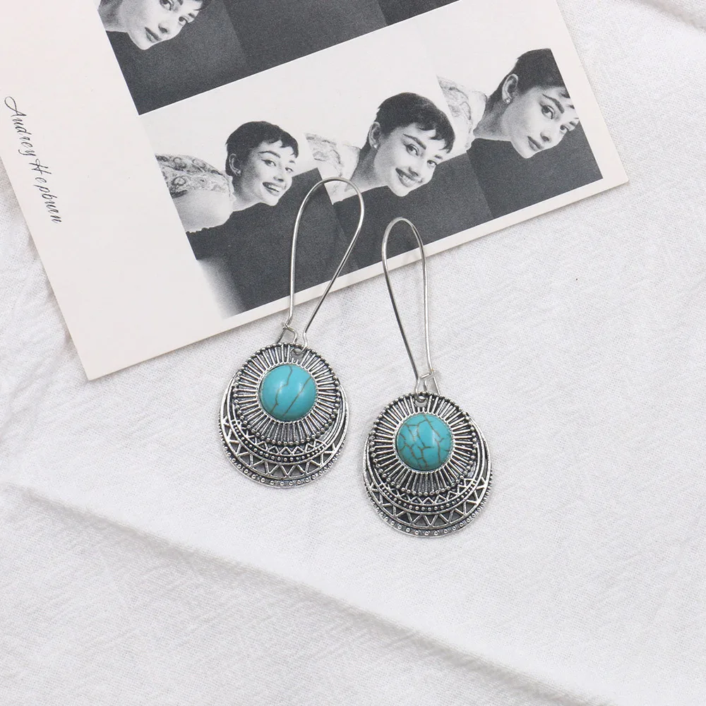 Женские винтажные серьги-кольца круглые серьги-подвески в стиле панк Богемия |