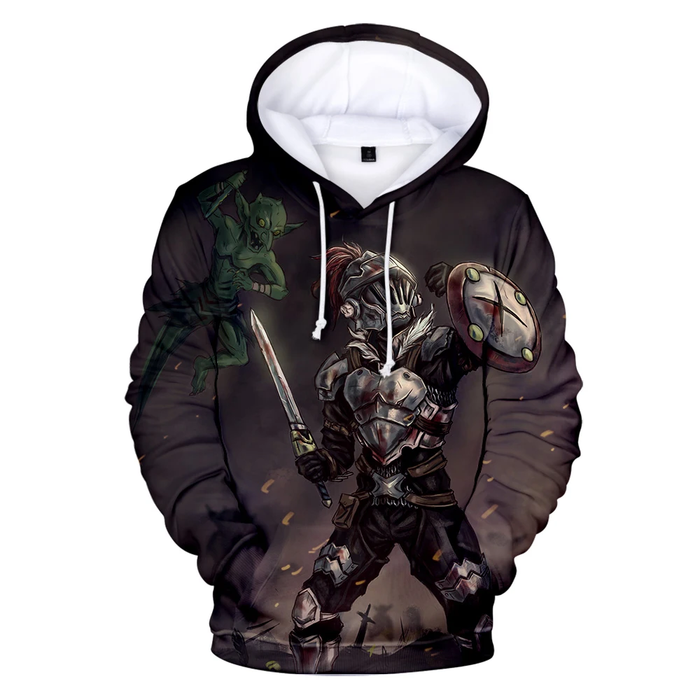 Толстовки с капюшоном Goblin Slayer толстовка Мужская Крутая длинными рукавами лидер
