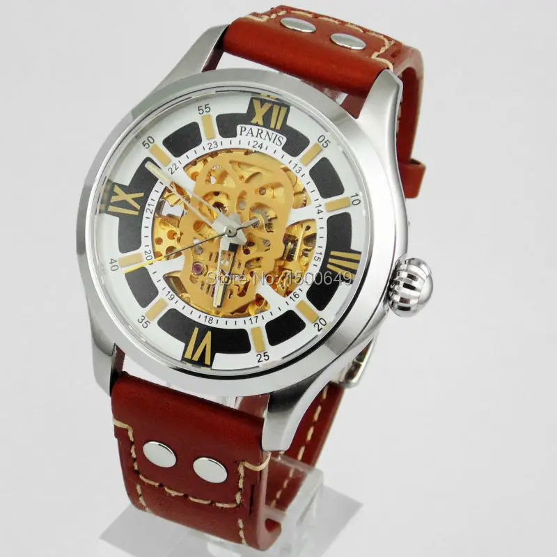Parnis с сапфирами glass 45 мм стальной чехол Miyota Automatic Move men t мужские часы 1804 | Наручные