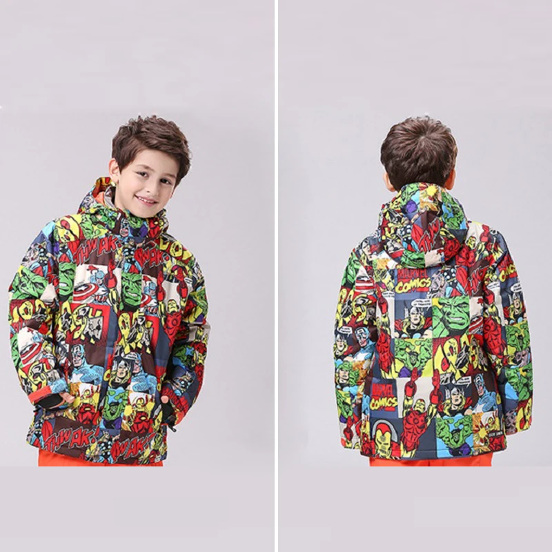 GSOU зимняя Лыжная куртка детская уличная теплая для сноуборда ветрозащитная