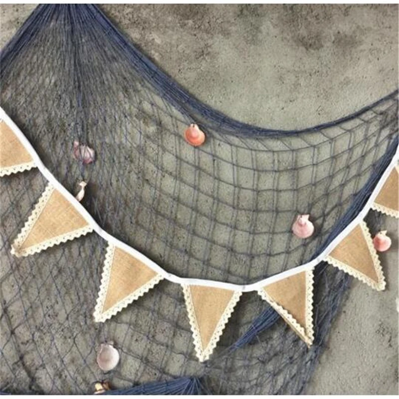 DIY оформление дома баннер/события партии поставки джутовый флаг деревенский из