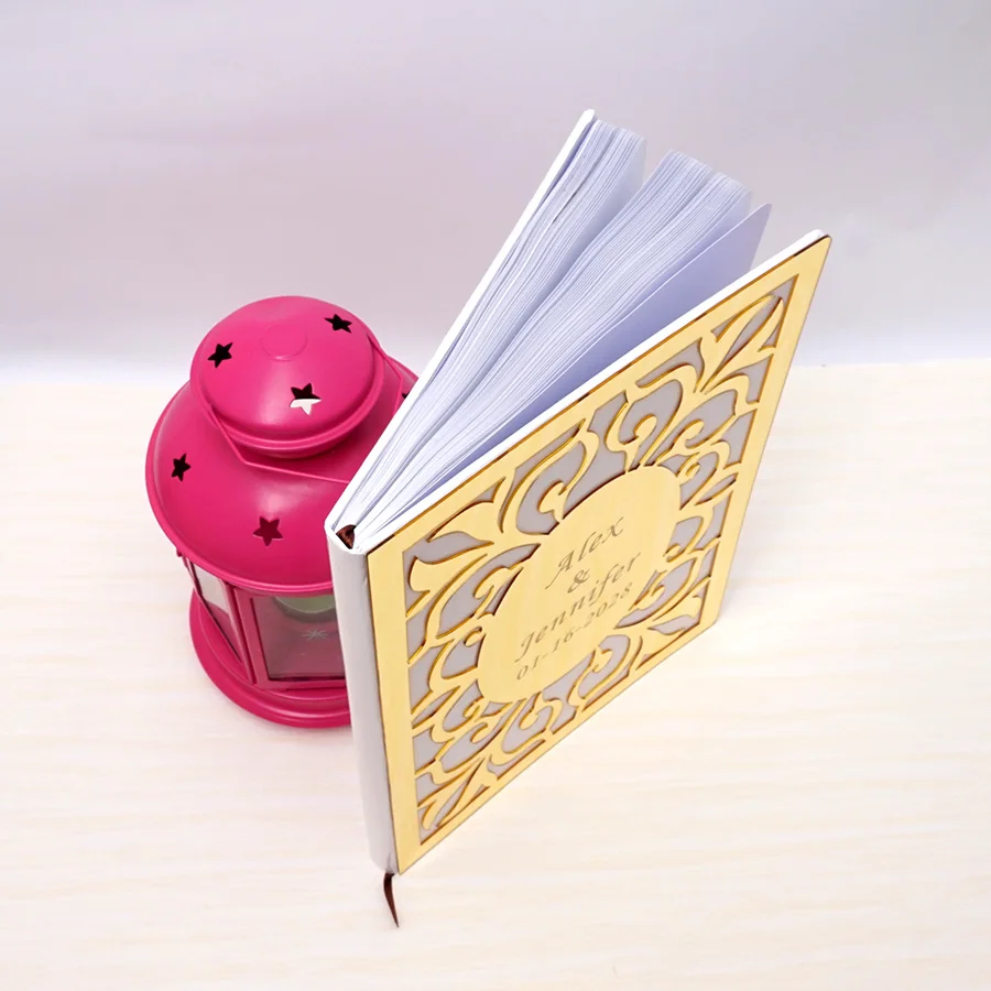 Свадебная Гостевая книга с индивидуальной подписью овальная белая чистая