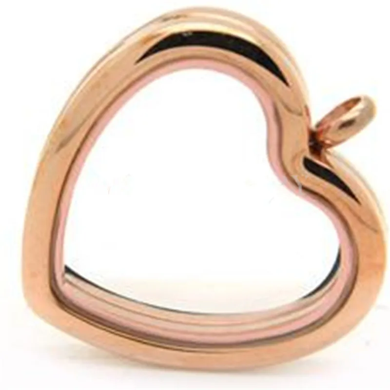 2 шт./лот розовое золото любовь 316L нержавеющая сталь Магнитные Плавающие сердца