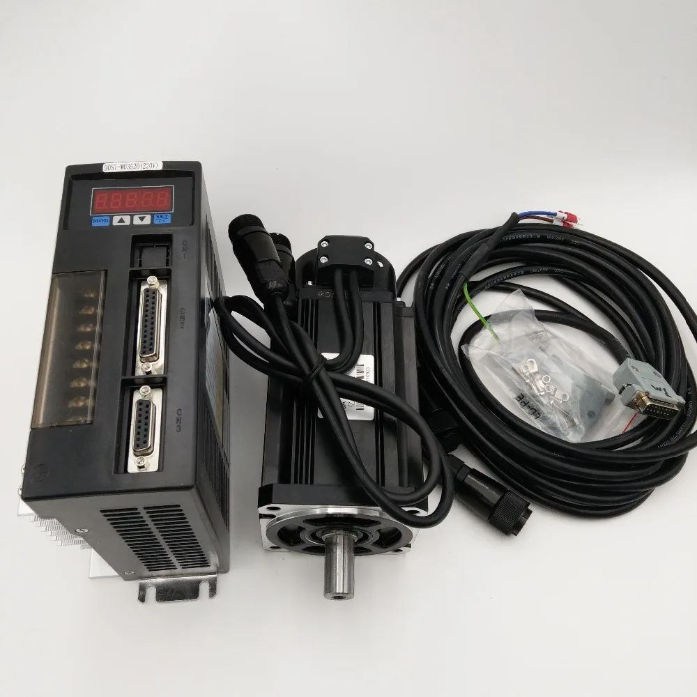Серво двигатель в комплекте NEMA36 730 Вт 220 90 мм серво 90ST M03520 Серводвигатель с ЧПУ