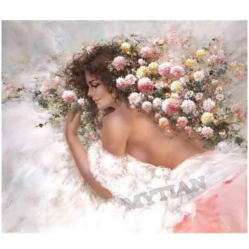 

5D DIY full square/round Diamond Painting women&flower wall sticker 3D Diamond Embroidery Cross Stitch mosaic Rhinestone Decor