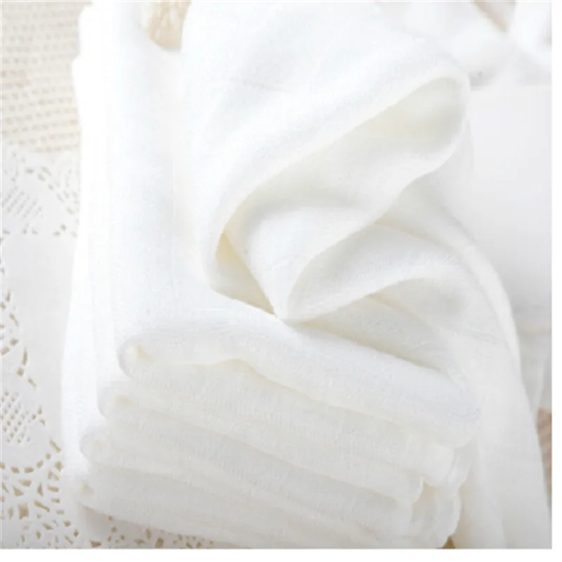 10 шт./упак. детские бамбуковые волокна марлевые пеленки белый Новорожденные