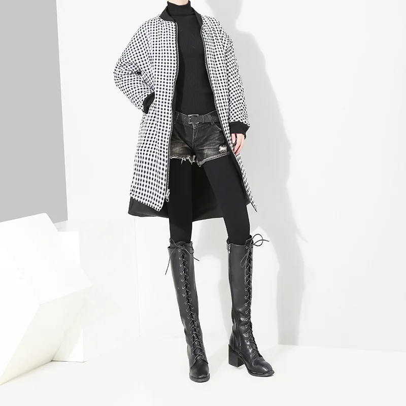 2018 Осень Зима Новая Корейская версия свободные с обеих сторон носить длинные Pu