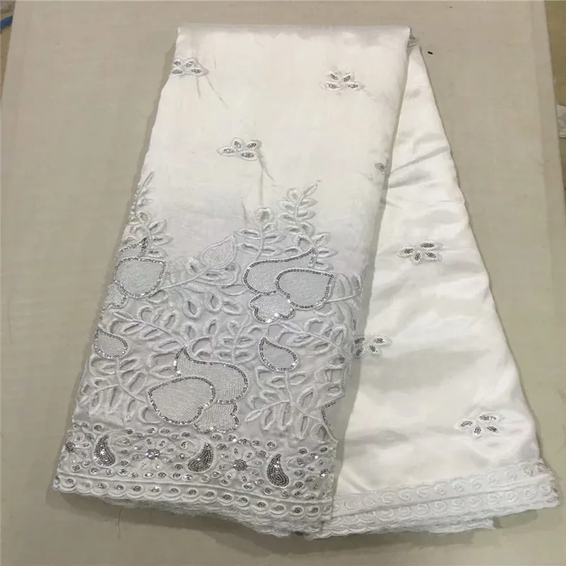 

Кружевная ткань, 2018, с блестками, для шитья платьев, белая, syl65-852